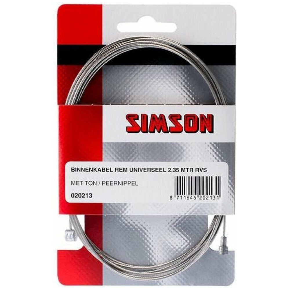 Simson bnkabel rem uni 2.35m RVS