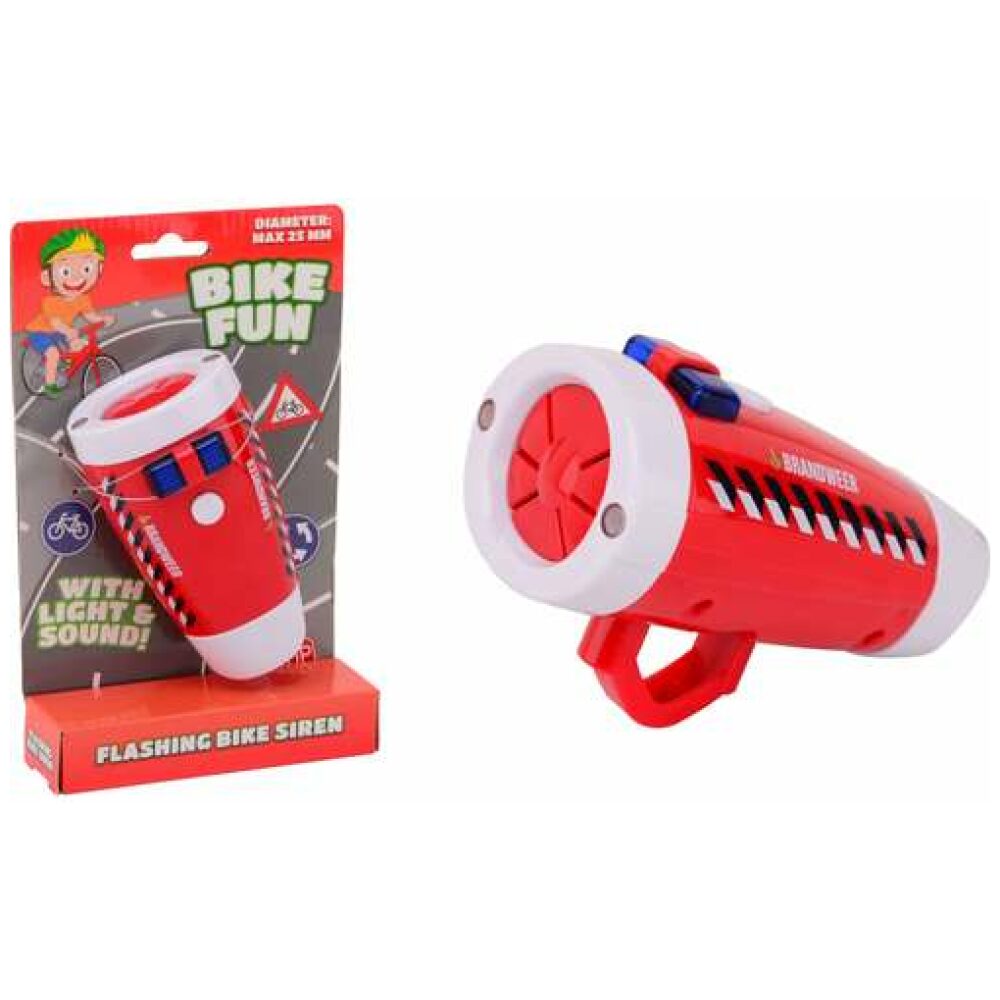 Bike Fun Brandweer sirene met Fietslamp Rood
