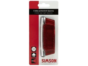 Simson E-bike bagagedrager achterlicht Spectra 6-4 Rood