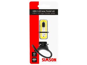 Simson USB-C LED lamp Pocket wit Zwart