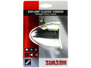 Simson koplamp Classic batterij CHROOM