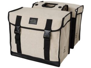 Fastrider Fr canvas jute/kat 56l dubbele fietstas basics nat Beige