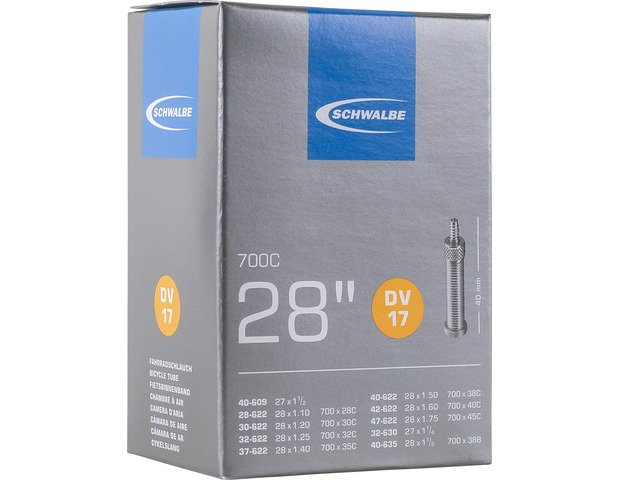 Schwalbe Binnenband DV17 28 x 1.10 - 1.75 Hollands Ventiel 40mm Zwart - Afbeelding 3