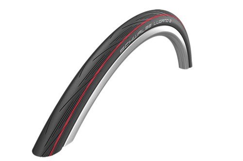 Schwalbe BUB 28X11/16 SC LUGANO II KG ZW/RO Zwart/Rood