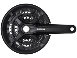 Shimano crankstel MT210 9sp 44/32/22T+cg ZWART