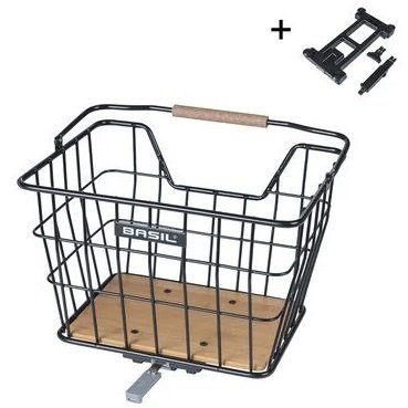 Basil MAND BAS NORDLAND MIK A ZW/NAT 23L Zwart/Natural - Afbeelding 2