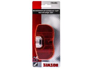 Simson achterlicht Cliff batterij 50/80mm ZWART